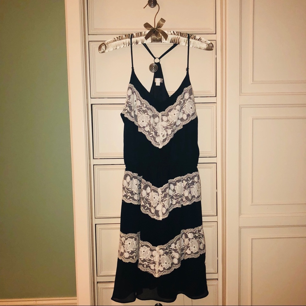 CHARMING CHARLIE’S Blue & White Dress